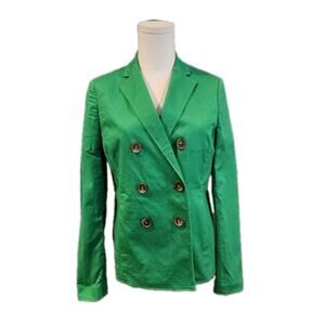 Brooks Brothers Double Breasted Stretch Twill Blazer Sz 4 Jacket Classic Fitted
